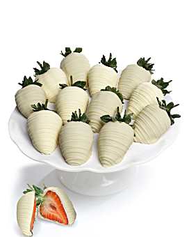 White Belgian Chocolate Covered Strawberries